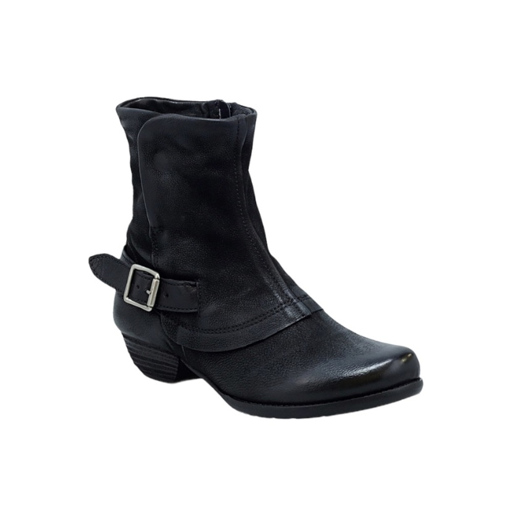 🆕 NWB Miz Mooz “The Maren” Distressed Black Leather Boot Size 7.5-8 (38)
